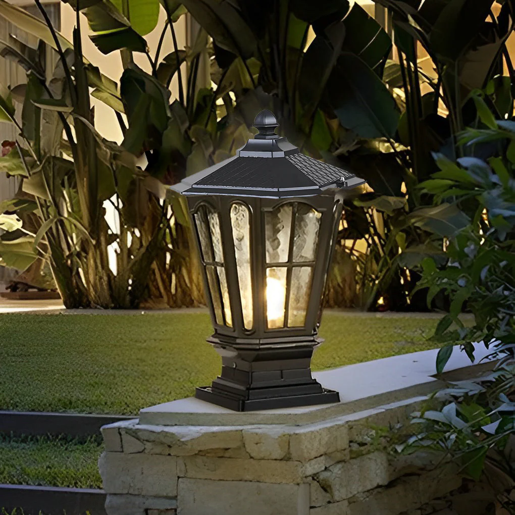 Alison Retro Pavilion LED Outdoor Fence Post Lights - Image 12