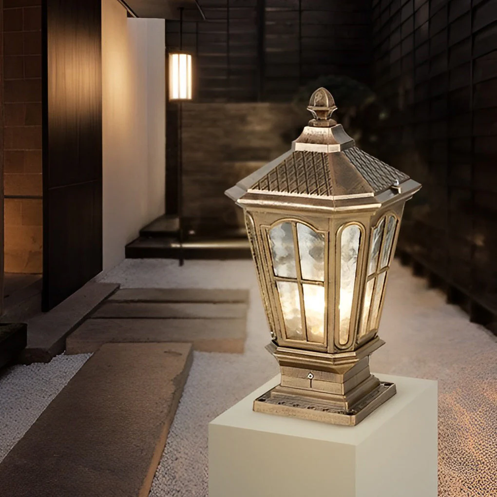 Alison Retro Pavilion LED Outdoor Fence Post Lights - Image 14