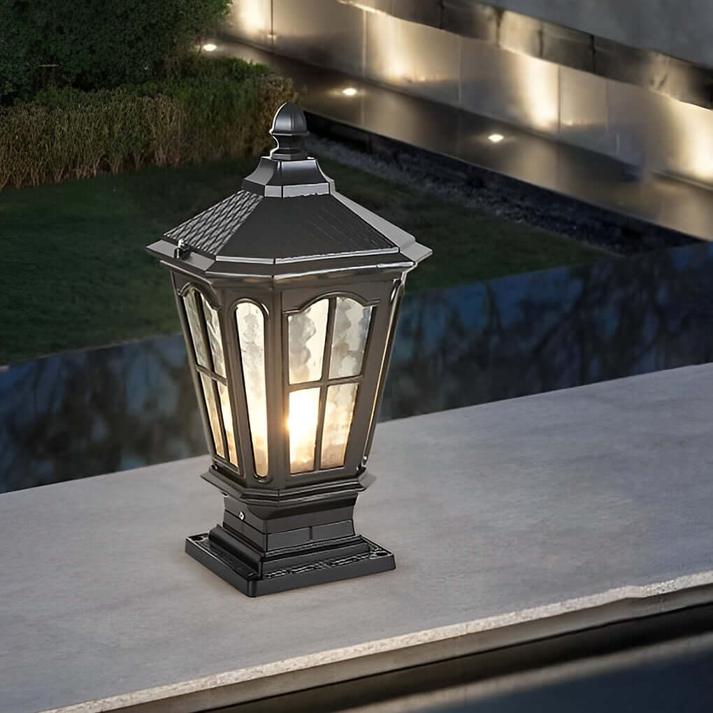 Alison Retro Pavilion LED Outdoor Fence Post Lights - Image 15