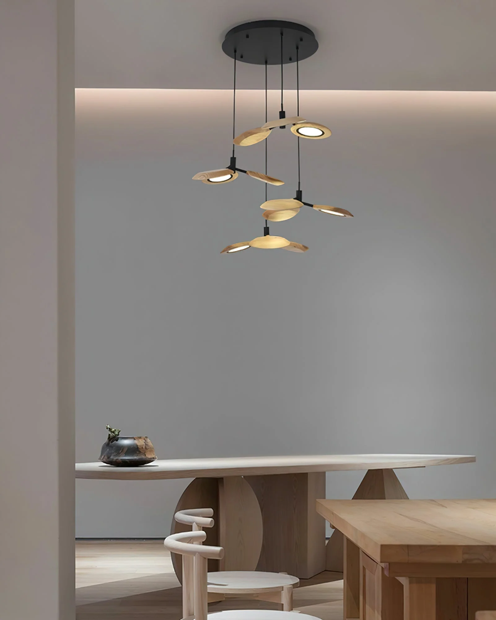 Alnoraris Tiered Wood Pendant Light - Image 2