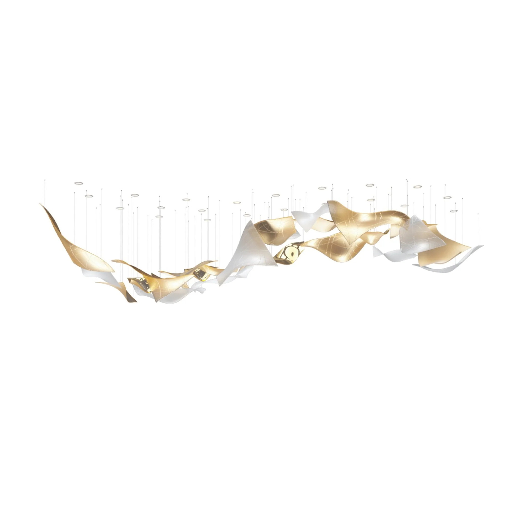 Alnoror Sculptural Gold Pendant Light - Image 11