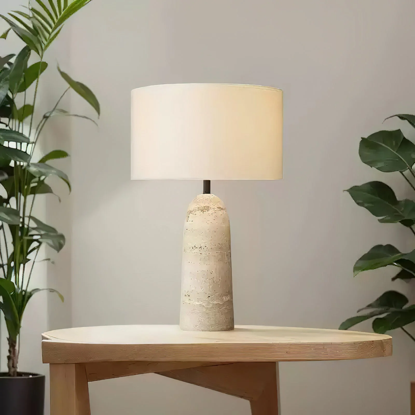 Aloa Wabi-Sabi Travertine Table Lamp - Image 7