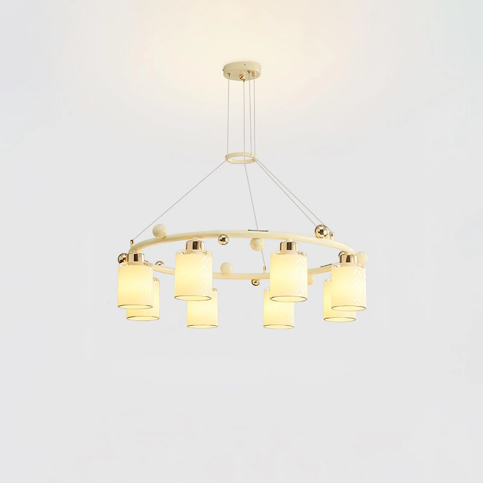 Alsile Japandi Style Glass Chandelier - Image 10