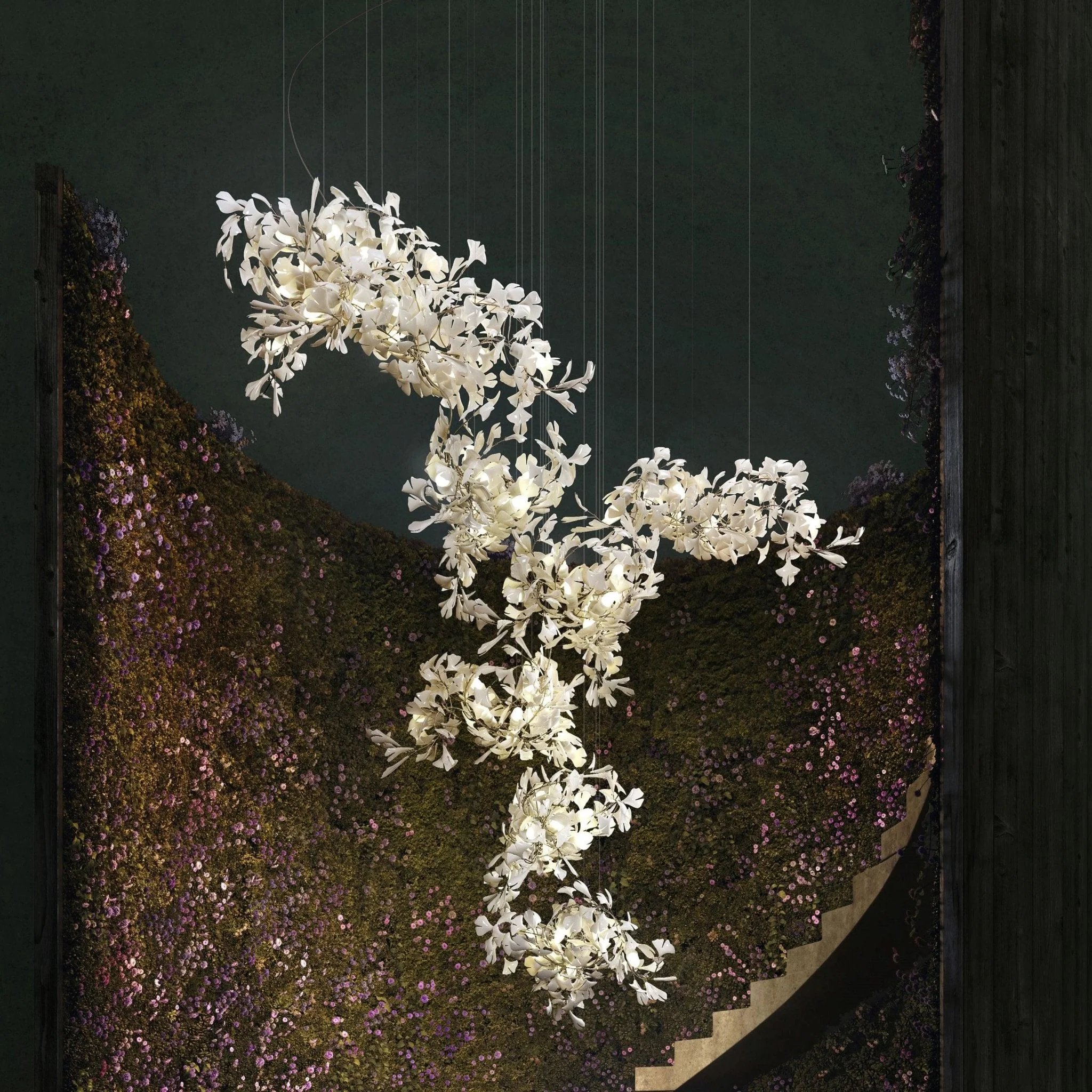 Alvenan Gingko  Ceramic Combination Chandelier - Image 4