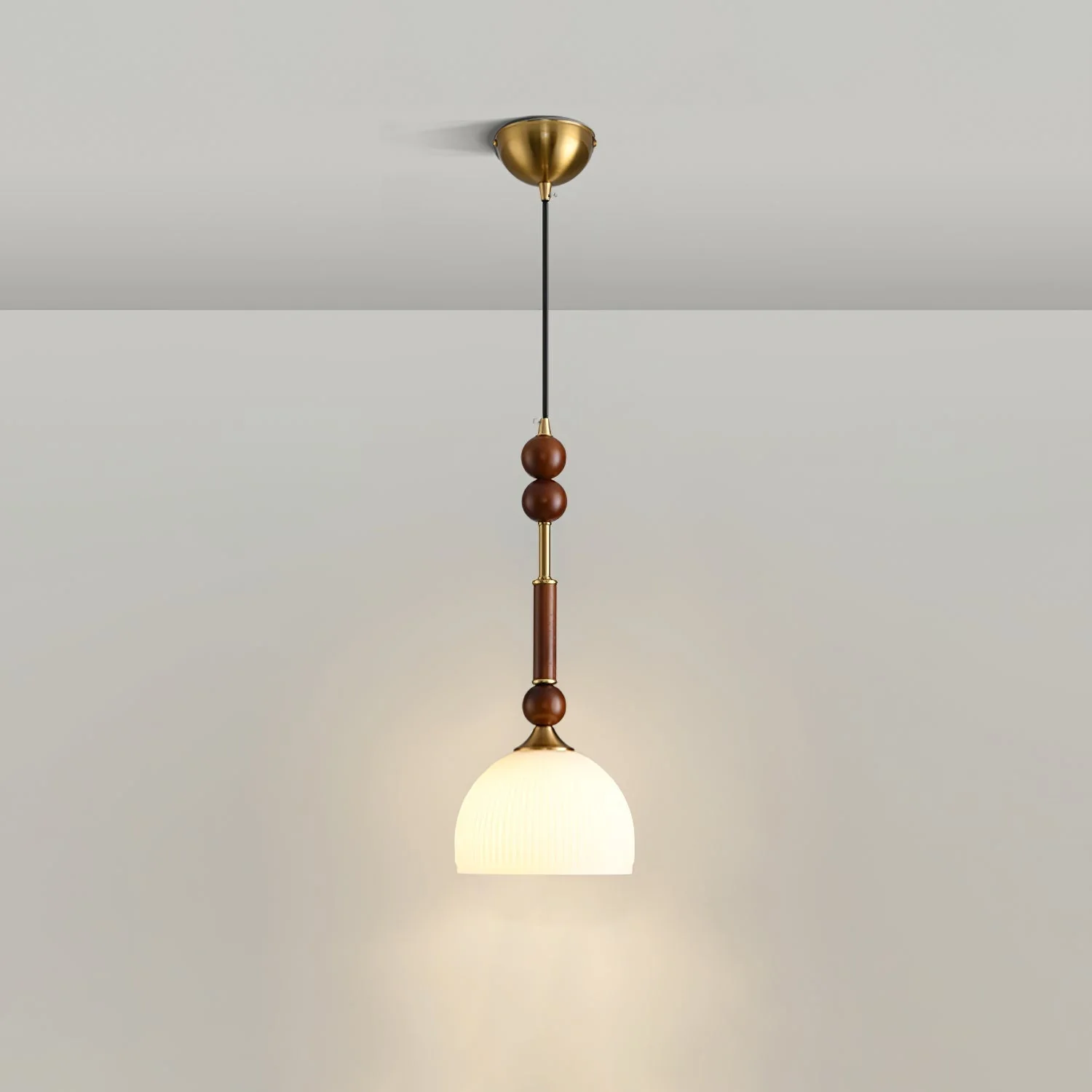 AmberGlow Vintage Wood Pendant Lamp - Image 14