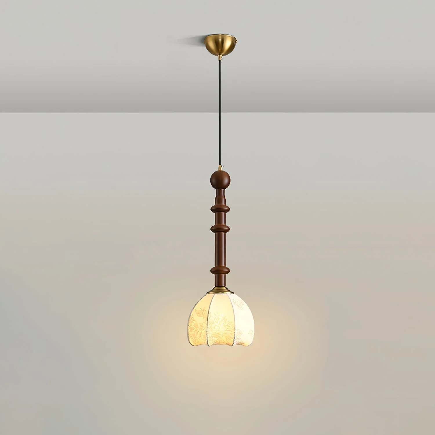 AmberGlow Vintage Wood Pendant Lamp - Image 31