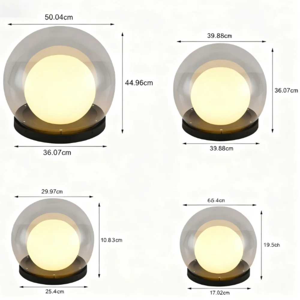 Amby Bubble Lunar Landscape Globe Steel Outdoor Lantern Light - Image 11