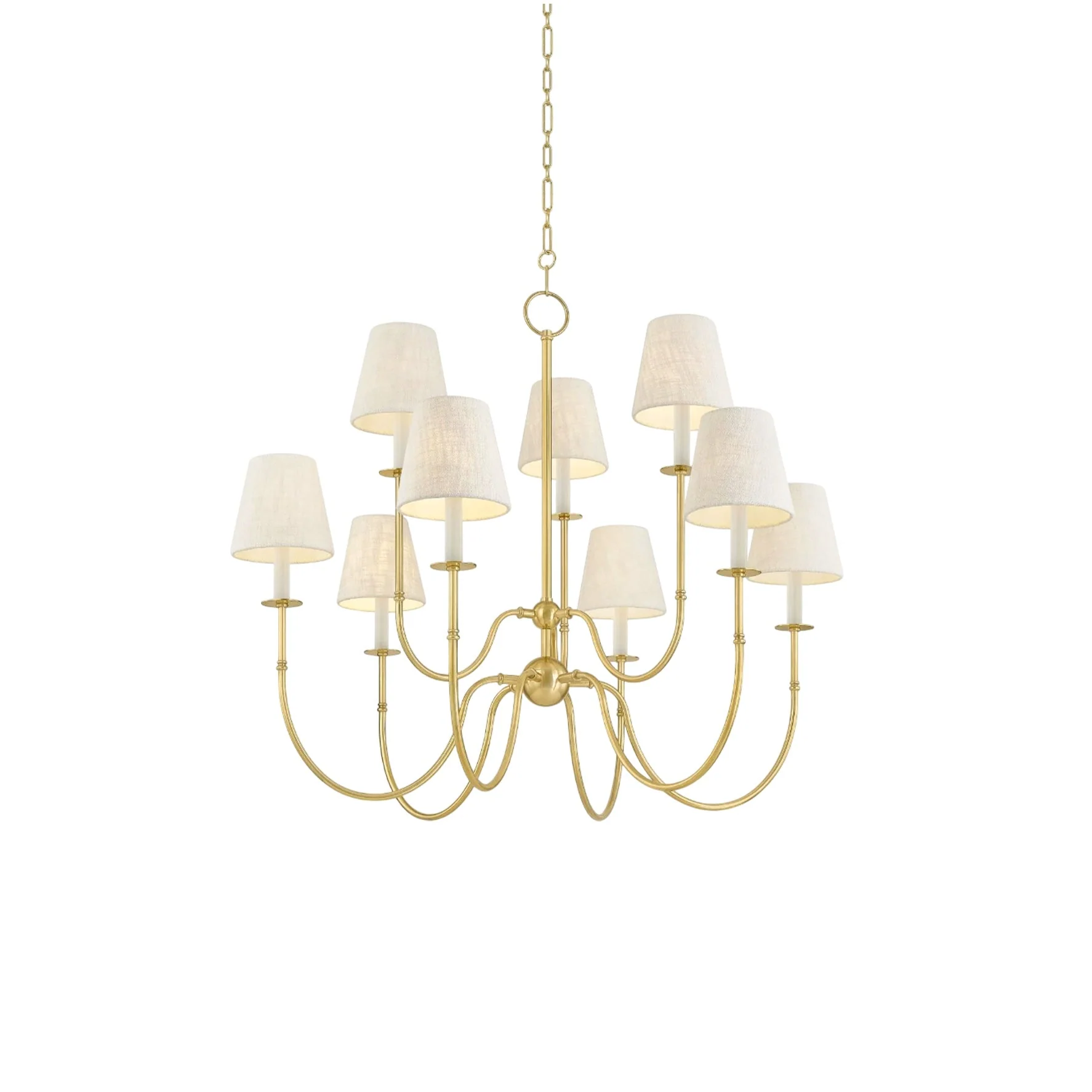 Amina Contemporary Brass Chandelier