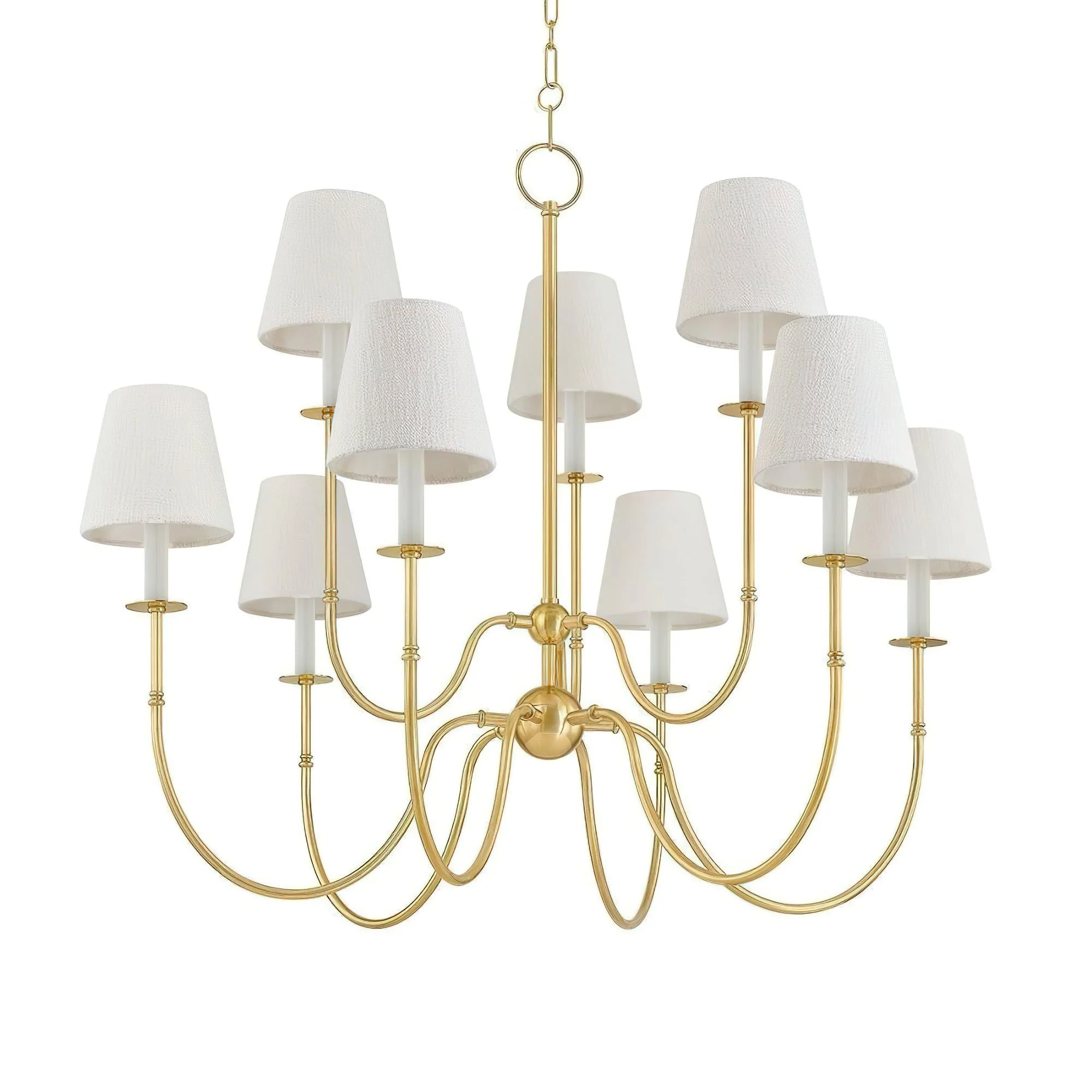 Amina Contemporary Brass Chandelier - Image 6