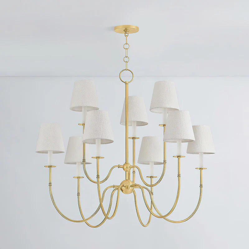Amina Contemporary Brass Chandelier - Image 8