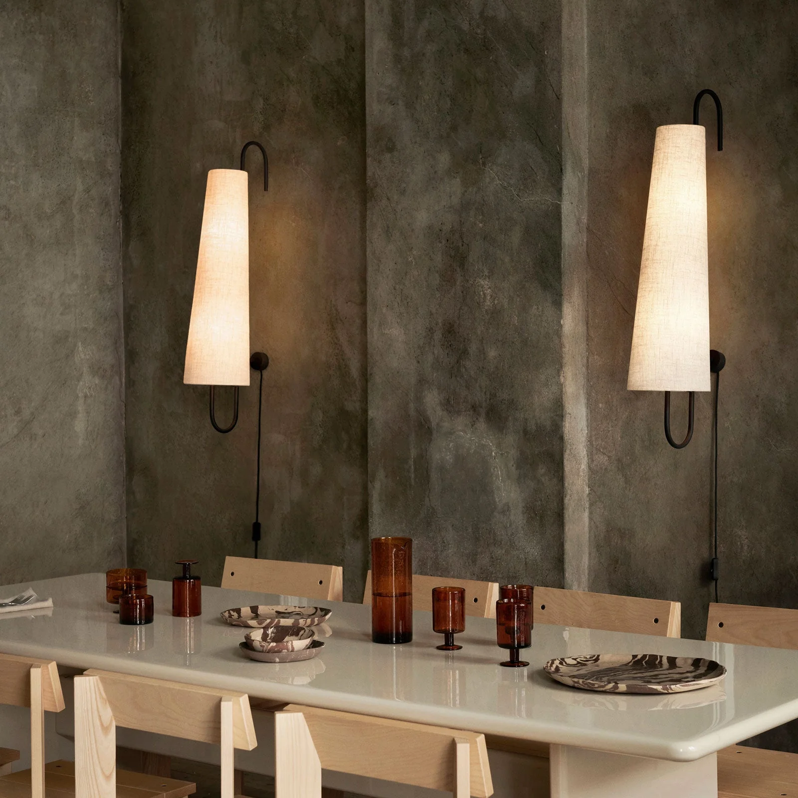 Ancora Modern Fabric Wall Light - Image 3
