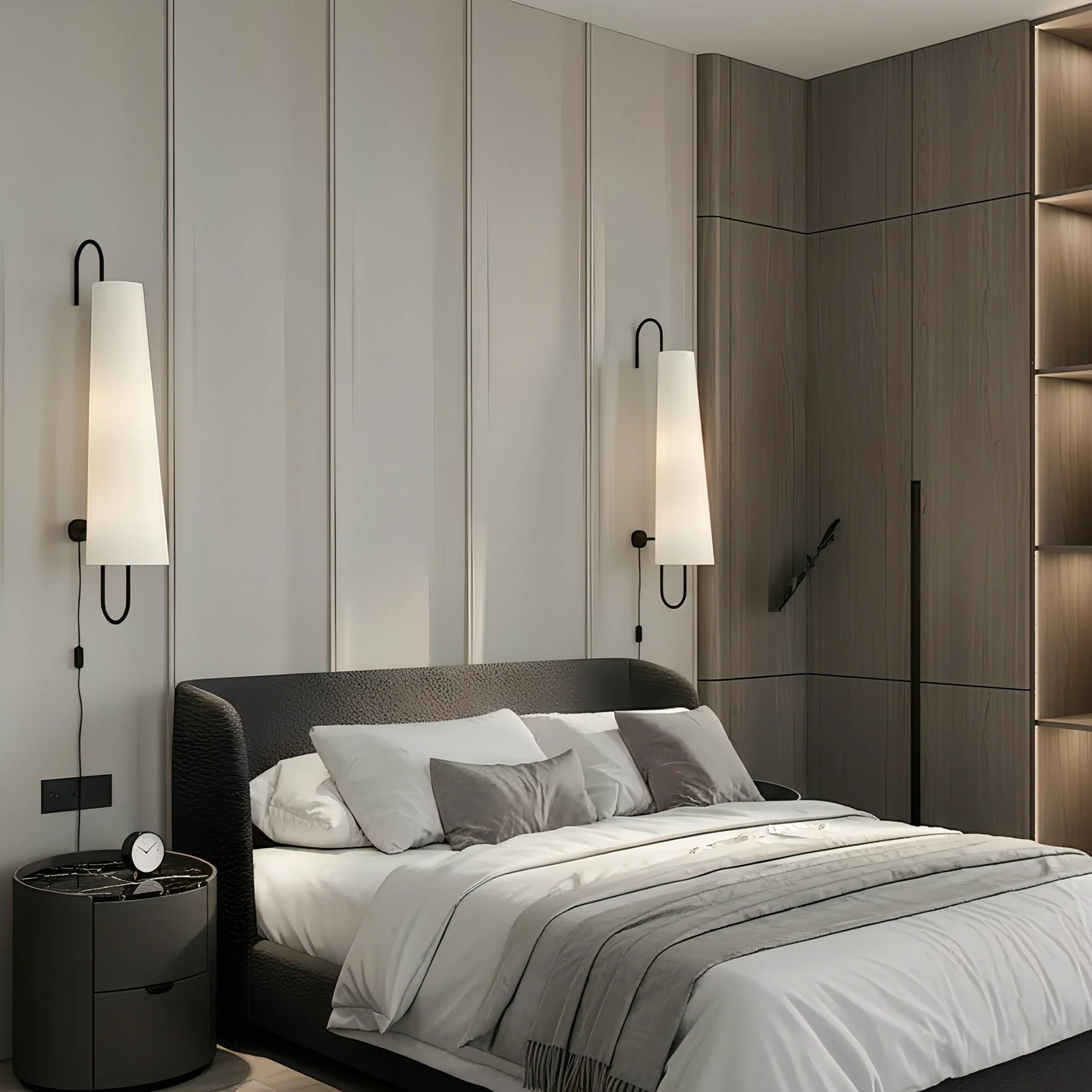 Ancora Modern Fabric Wall Light - Image 6