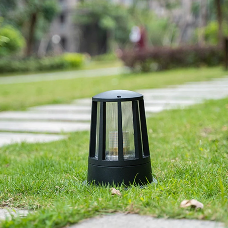 Annette Round Creative Modern Black Outdoor Pillar Lights - Image 5
