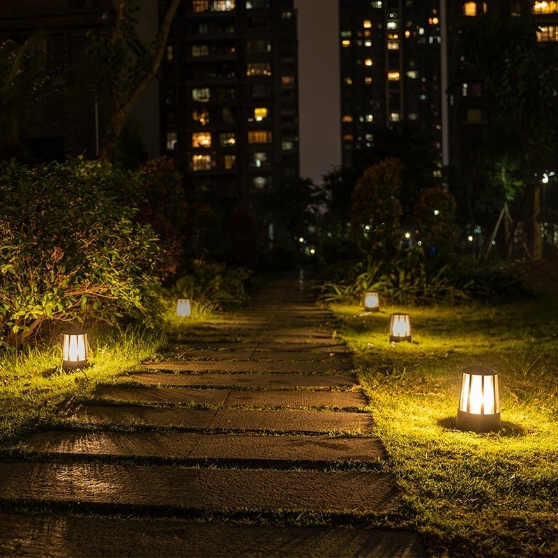 Annette Round Creative Modern Black Outdoor Pillar Lights - Image 6