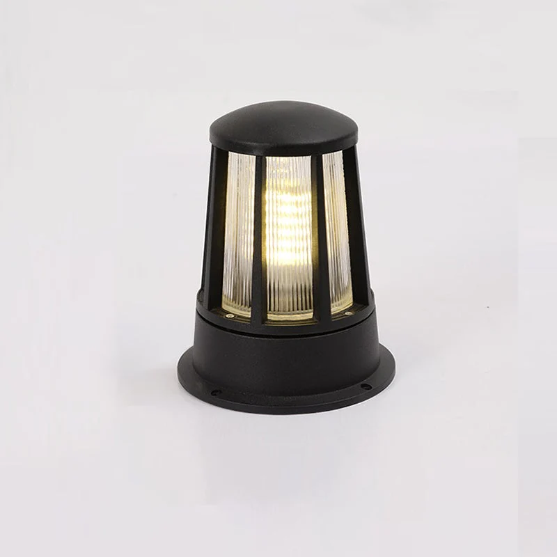 Annette Round Creative Modern Black Outdoor Pillar Lights - Image 9