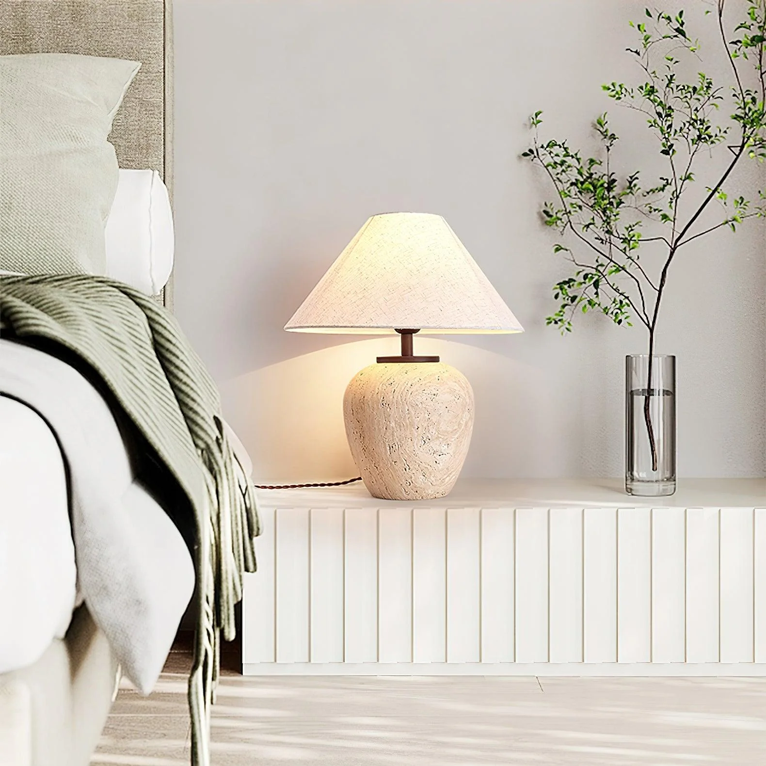 Aoji Serene Travertine Table Light - Image 6