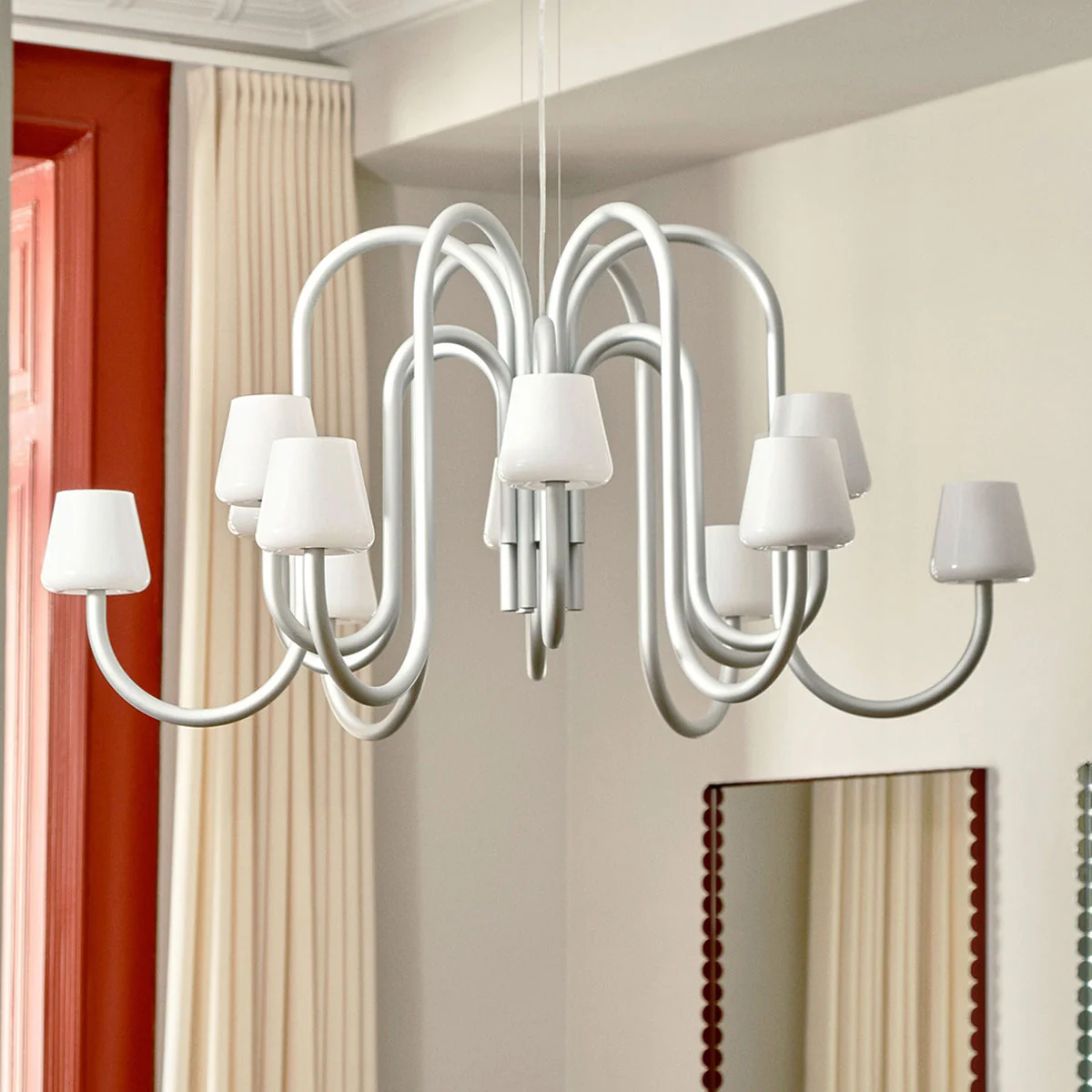 Apollo Contemporary Glass Chandelier - Image 2