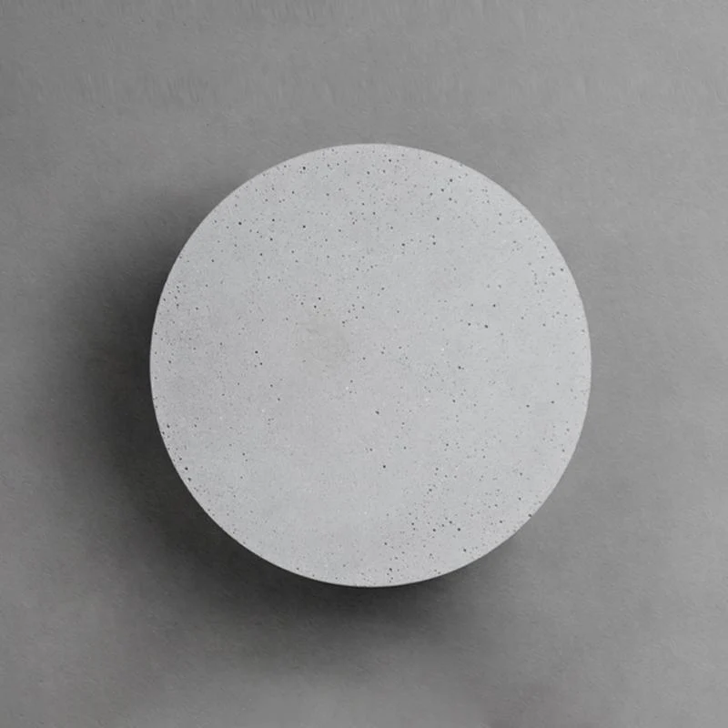 April Landscape Round LED Accent Concrete Outdoor Wall Flush Lights - Image 5