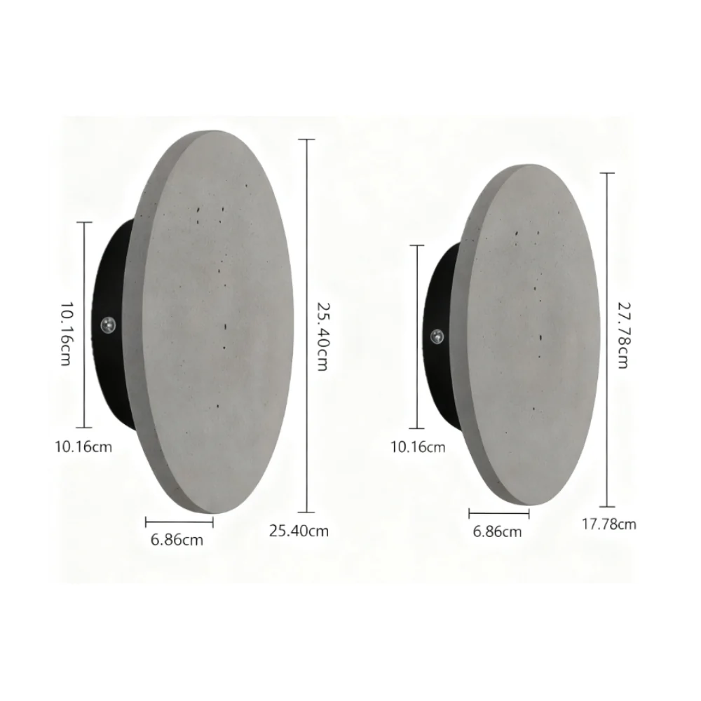 April Landscape Round LED Accent Concrete Outdoor Wall Flush Lights - Image 9