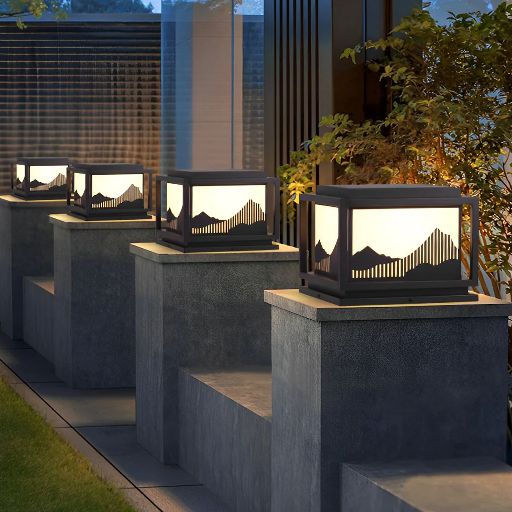Archer Scenery Traditional Outdoor Post Caps Lights - Image 3