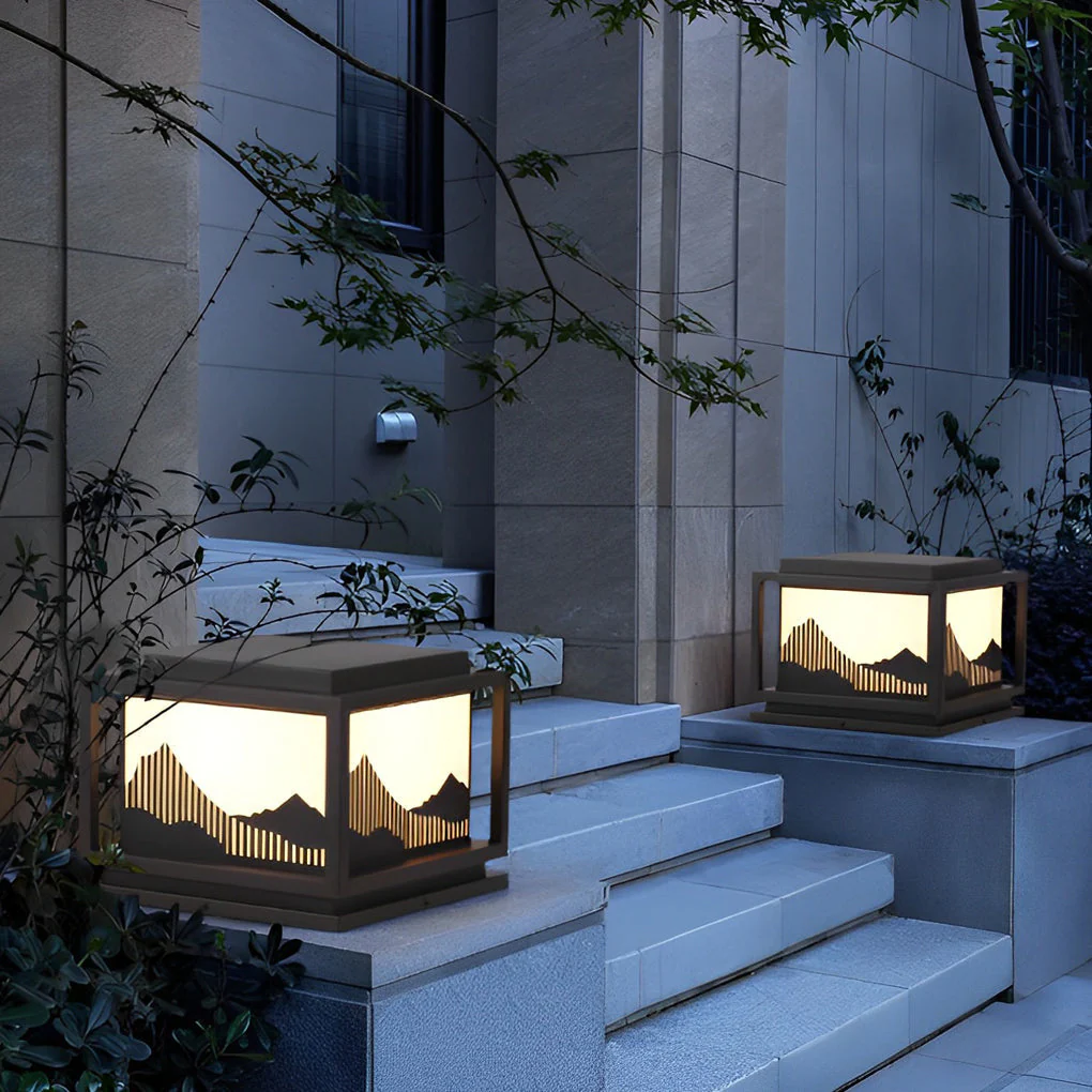 Archer Scenery Traditional Outdoor Post Caps Lights - Image 5