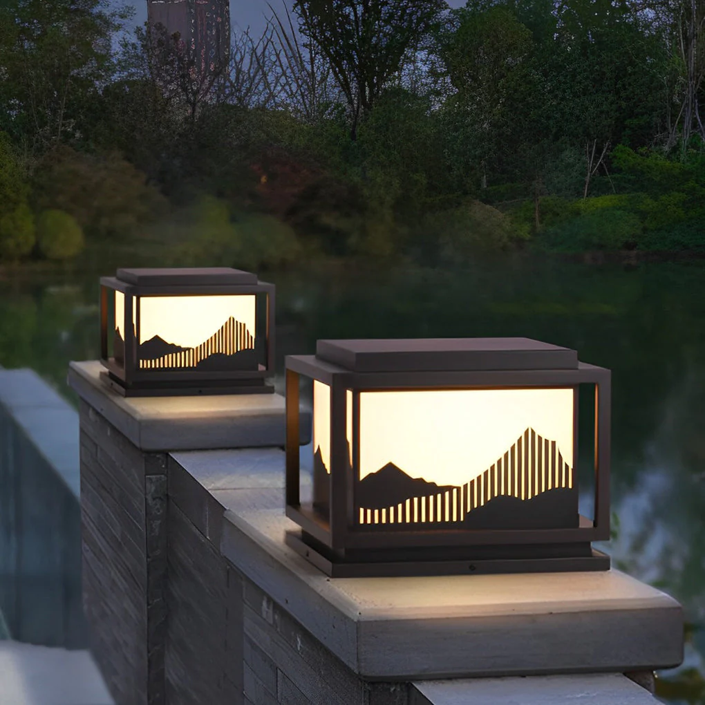 Archer Scenery Traditional Outdoor Post Caps Lights - Image 7
