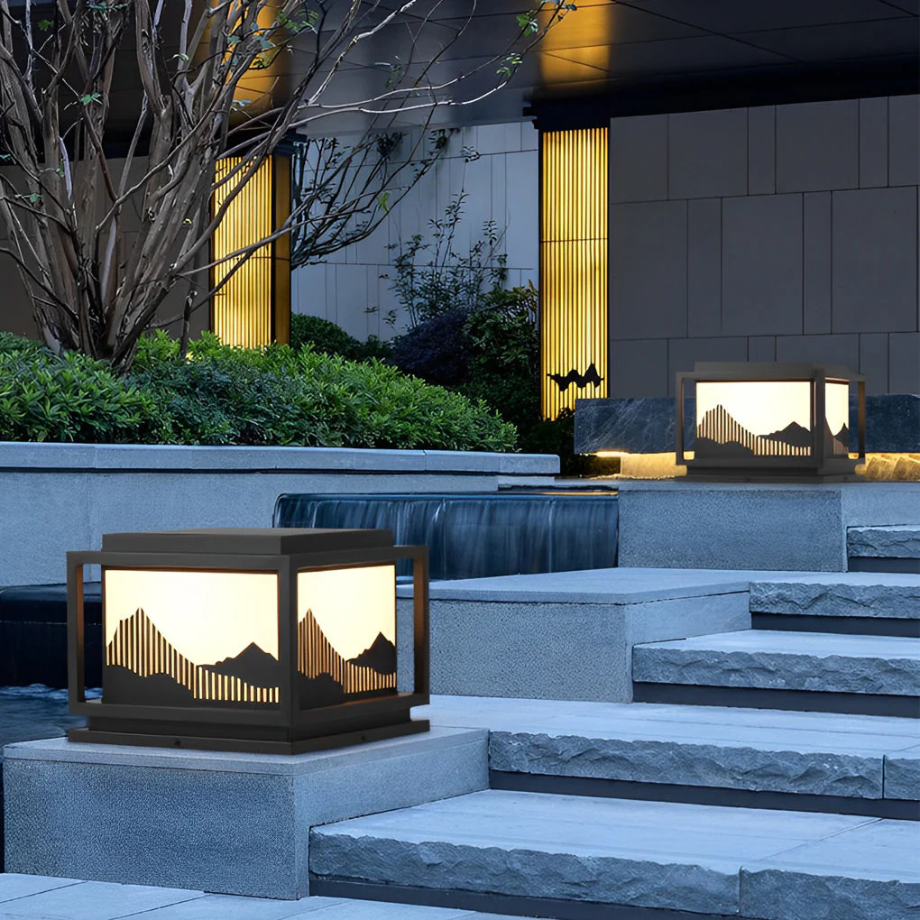 Archer Scenery Traditional Outdoor Post Caps Lights - Image 8