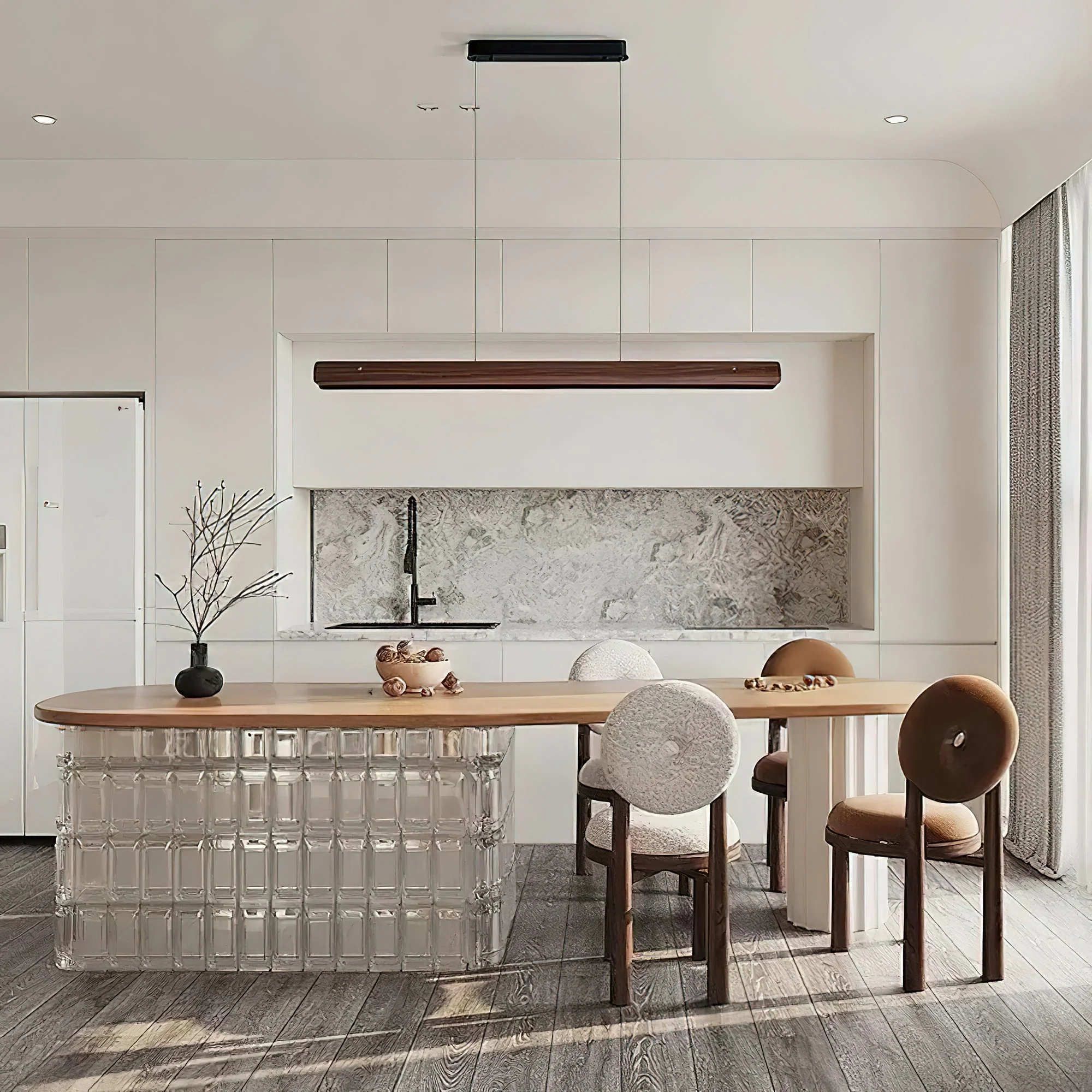 Arden Minimalist Wood Pendant Light - Image 4