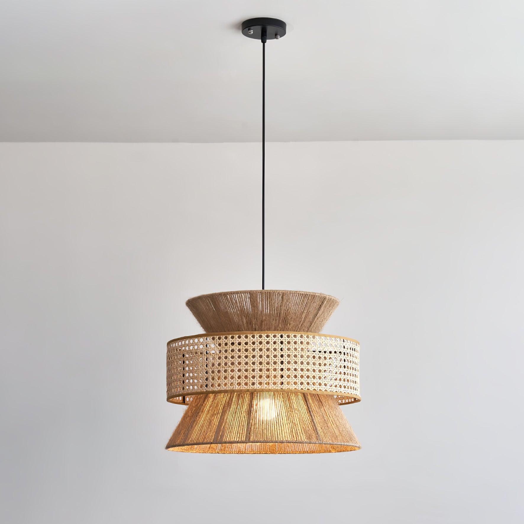 Aria Bohemian Bamboo Pendant Lamp - Image 12