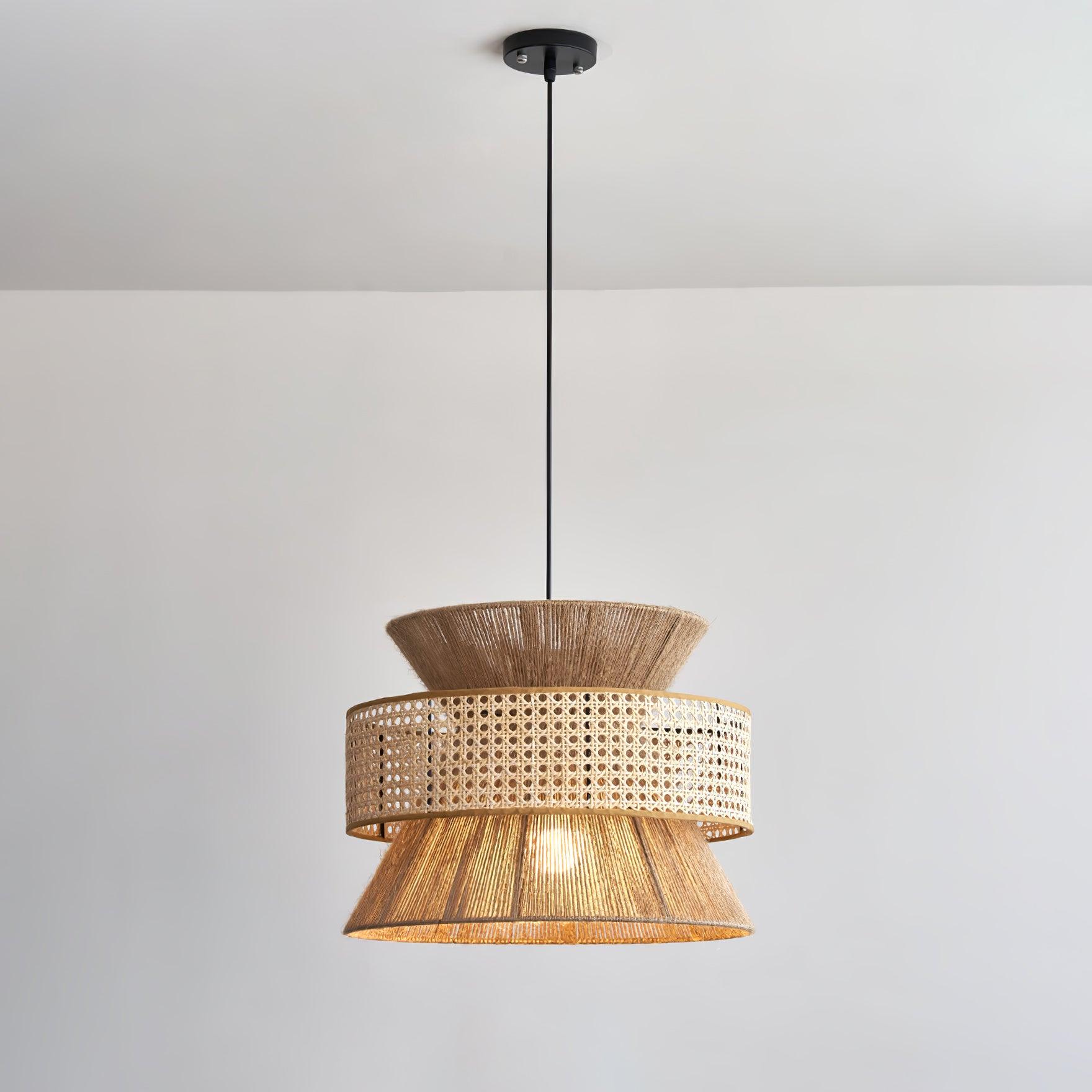 Aria Bohemian Bamboo Pendant Lamp - Image 15