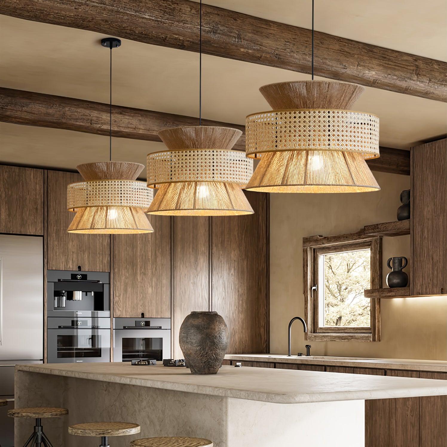 Aria Bohemian Bamboo Pendant Lamp - Image 16