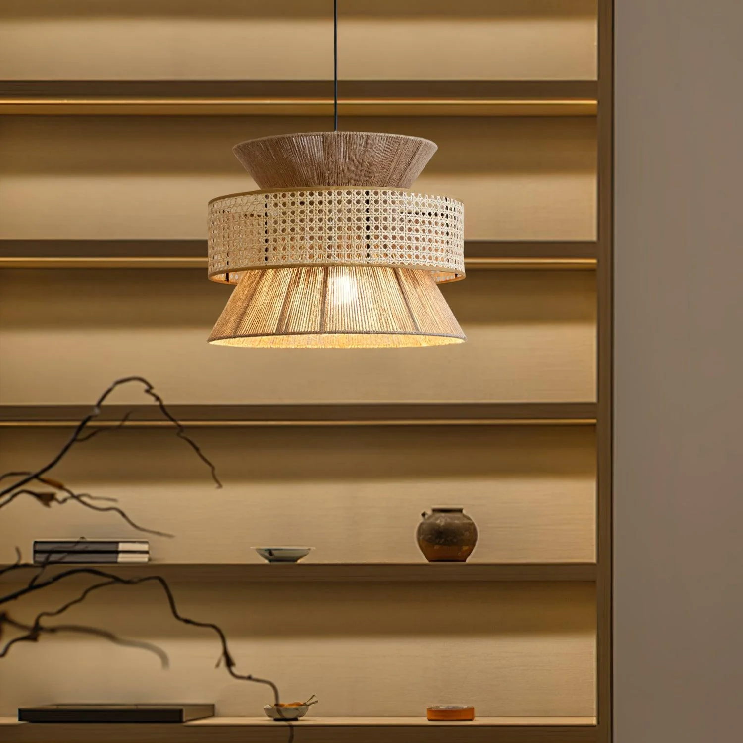 Aria Bohemian Bamboo Pendant Lamp - Image 25
