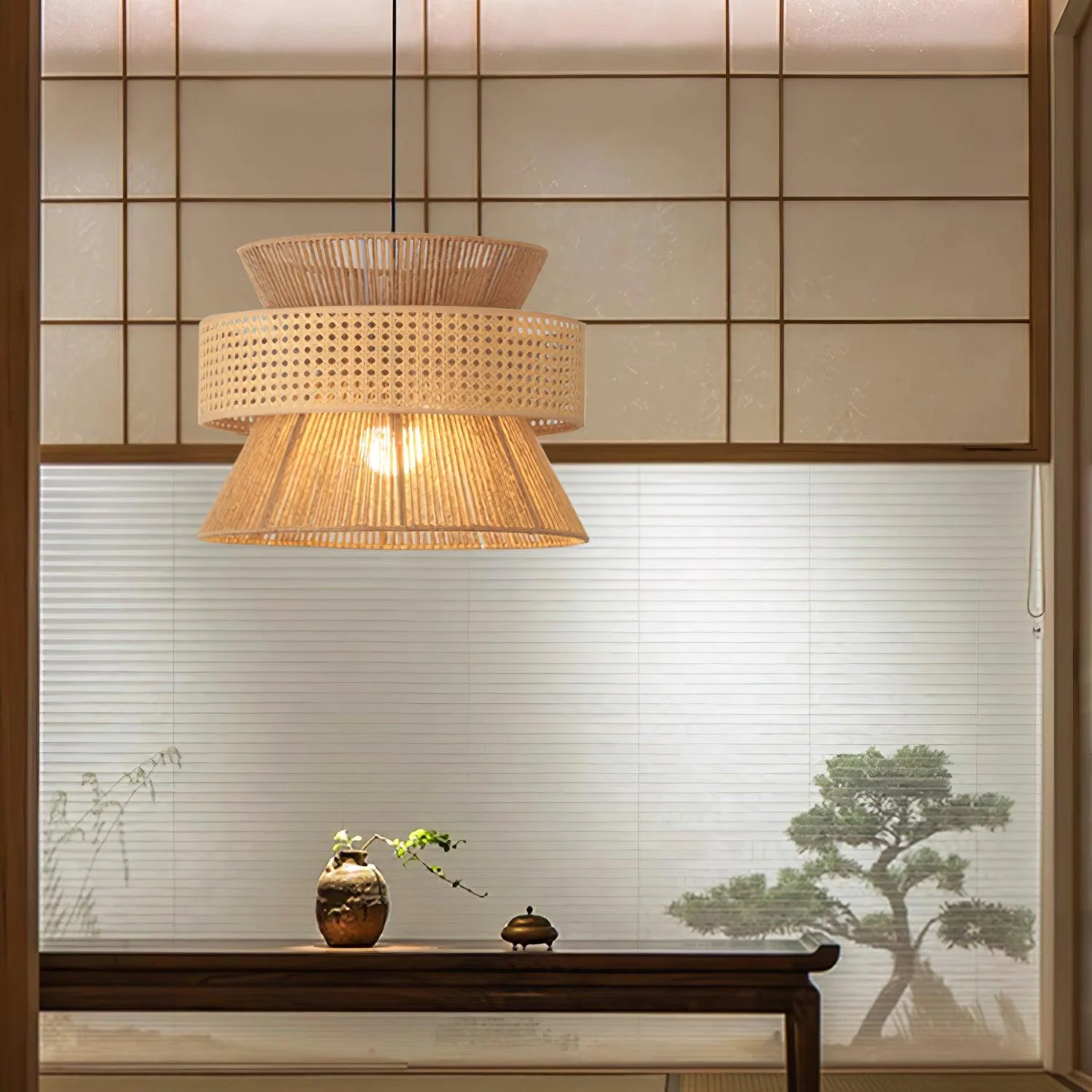 Aria Bohemian Bamboo Pendant Lamp - Image 26