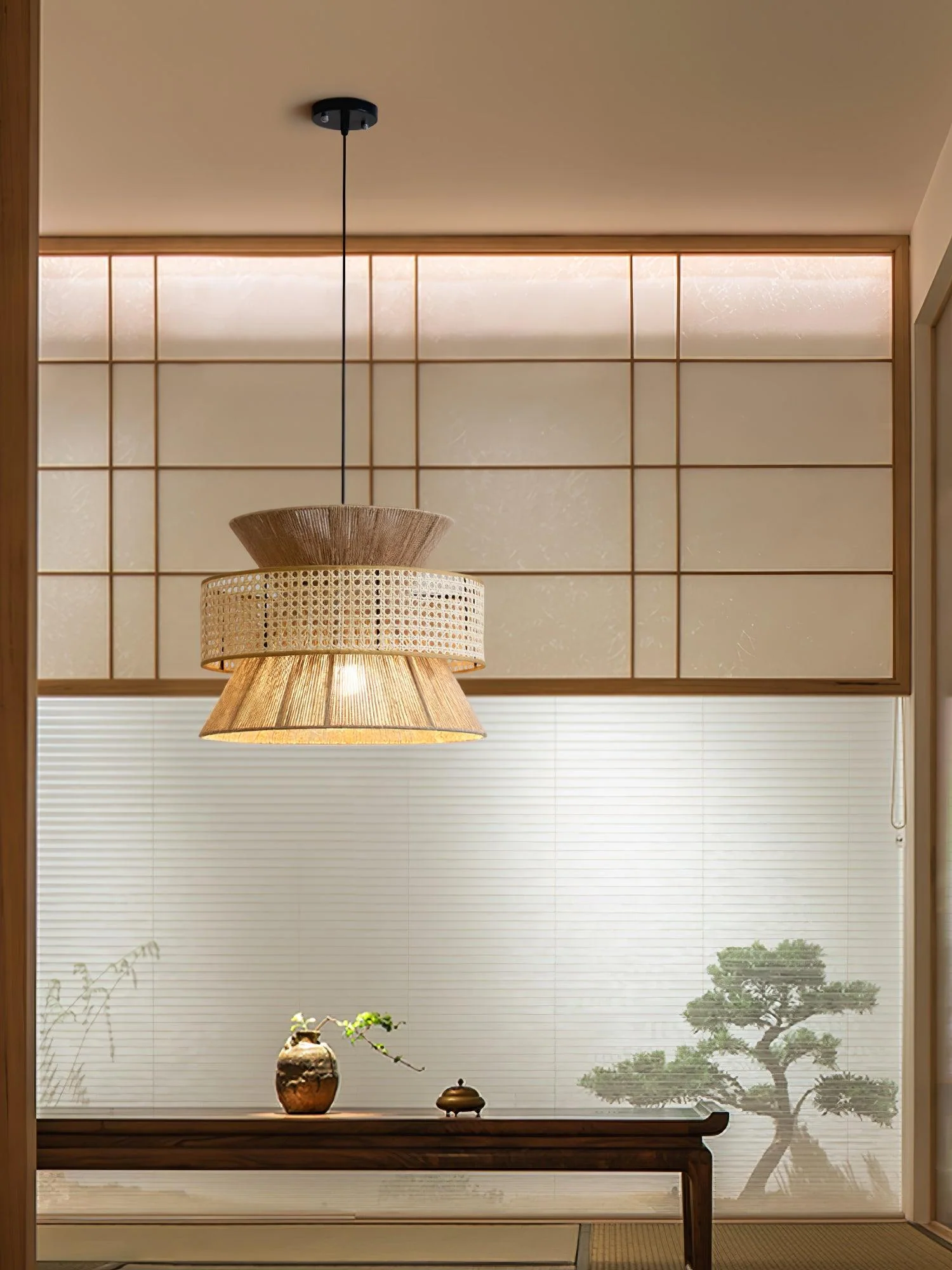 Aria Bohemian Bamboo Pendant Lamp - Image 27