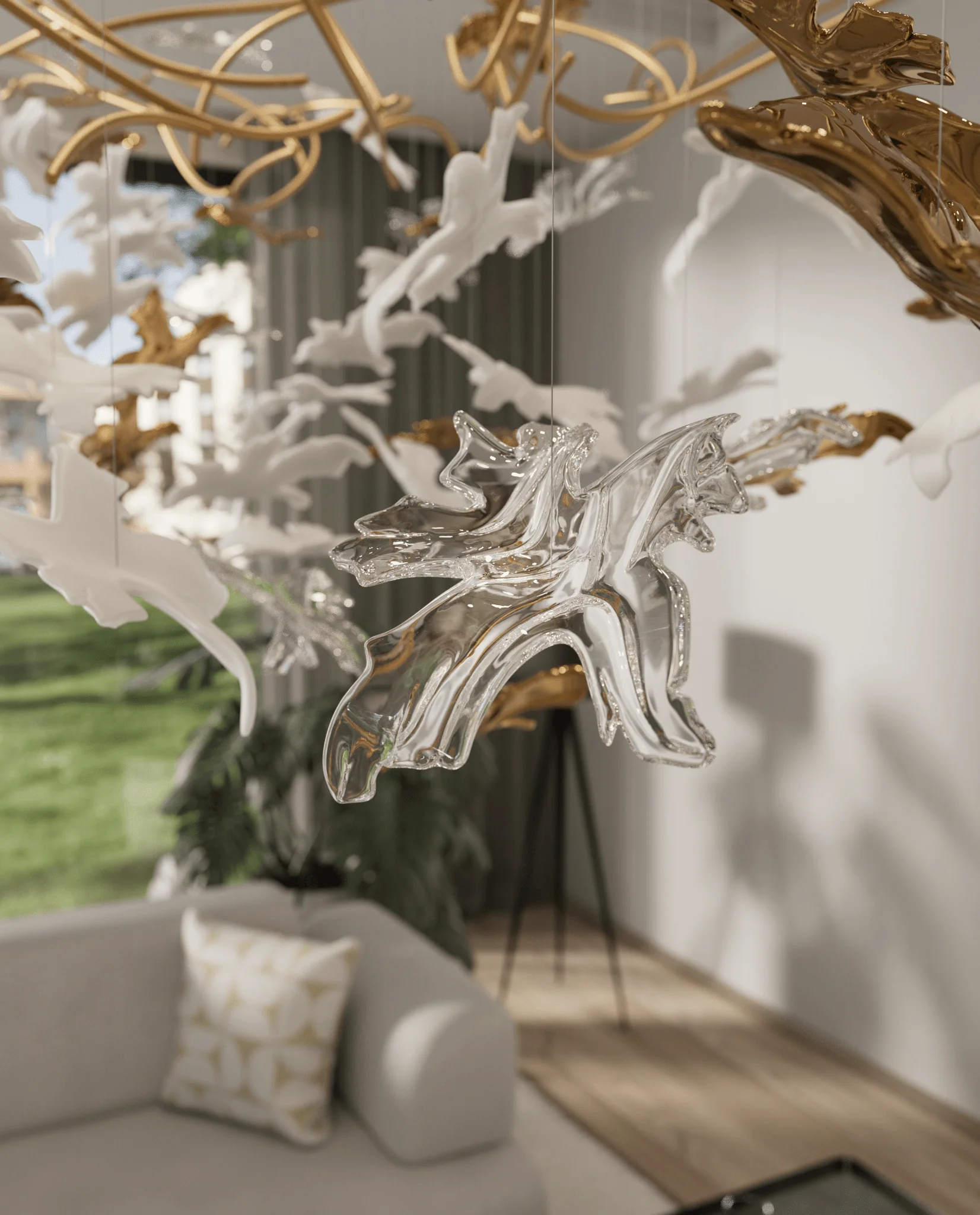Arinan Floral Glass Chandelier - Image 10
