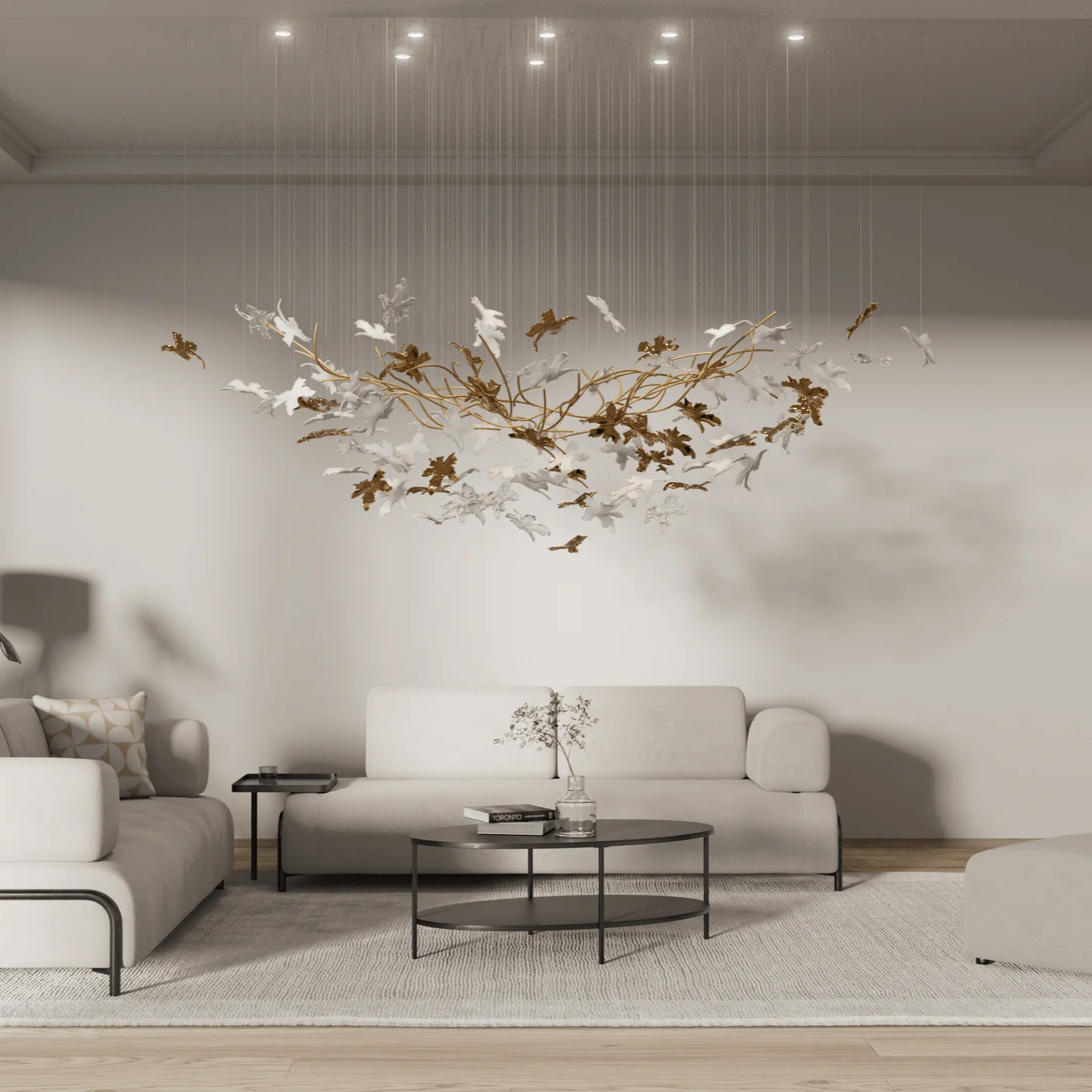 Arinan Floral Glass Chandelier - Image 4
