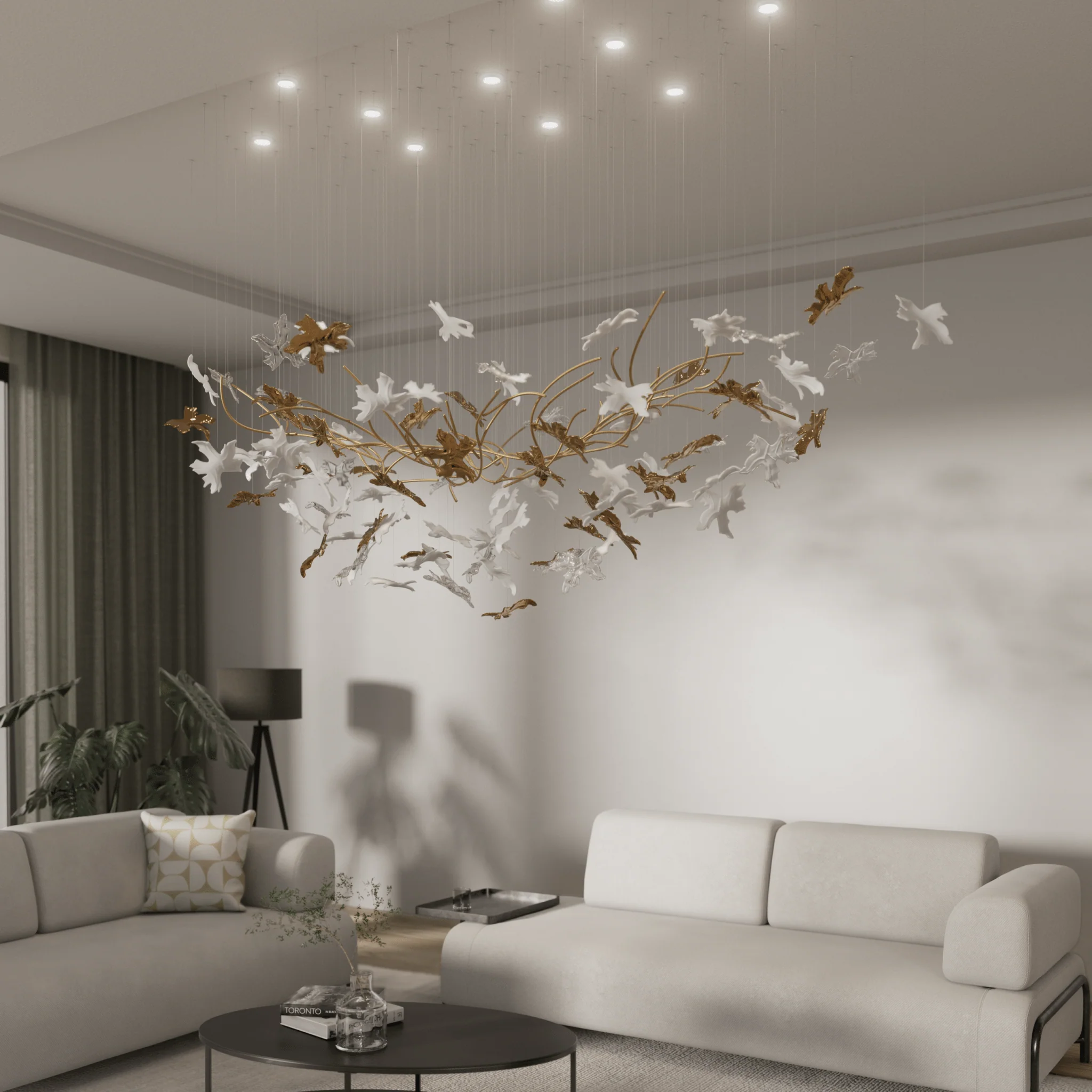 Arinan Floral Glass Chandelier - Image 8