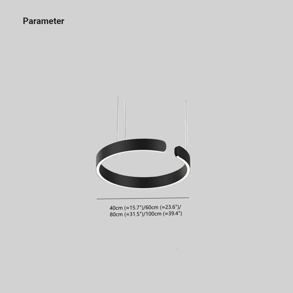 Arisha Luxury Minimalist LED Ring Pendant Light - Image 4