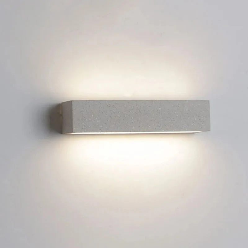 Arisha Modern Cement LED Outdoor Wall Lamp - Image 4