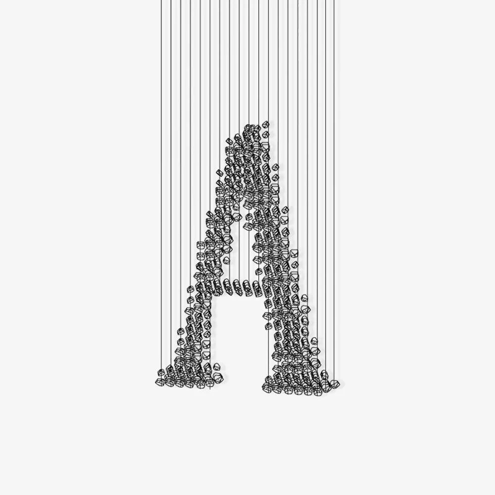 Arsilus Charcoal Stone Cascade Chandeliers  A