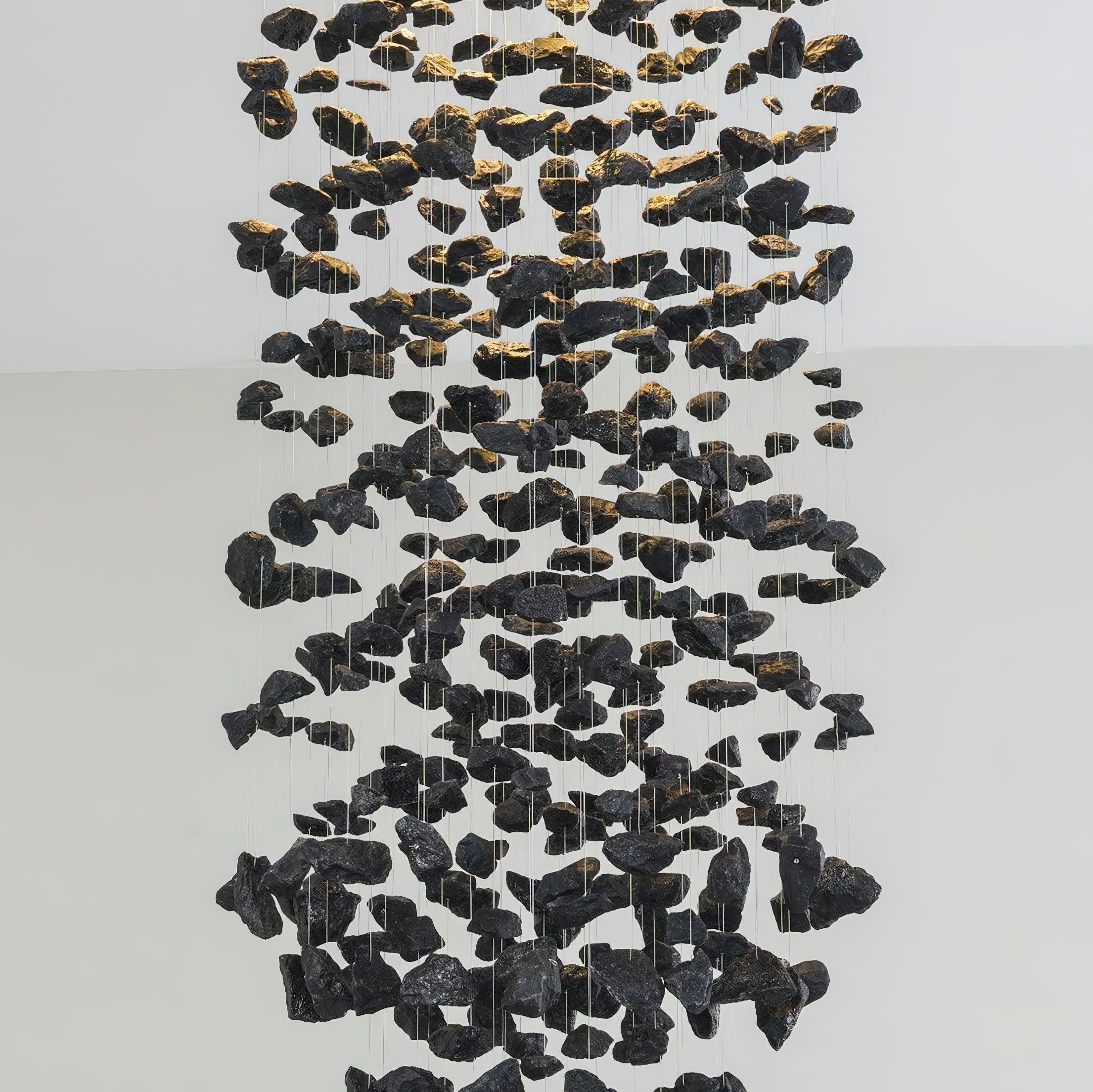 Arsilus Charcoal Stone Cascade Chandeliers  N - Image 2