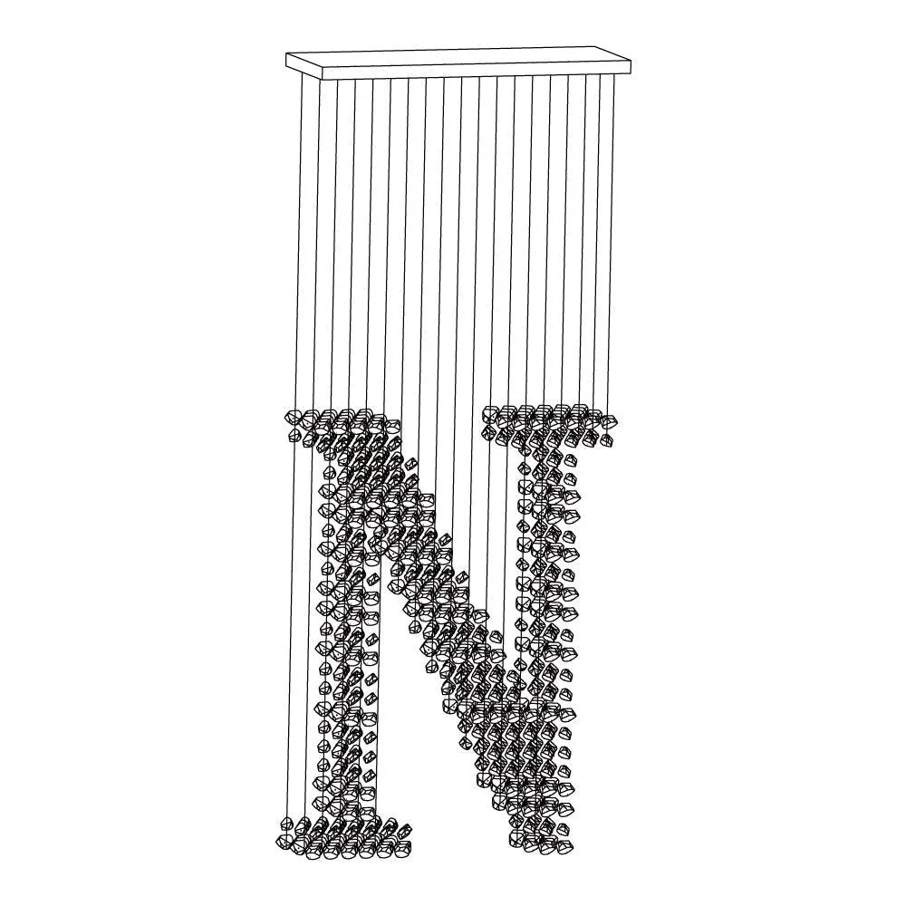 Arsilus Charcoal Stone Cascade Chandeliers  N - Image 6