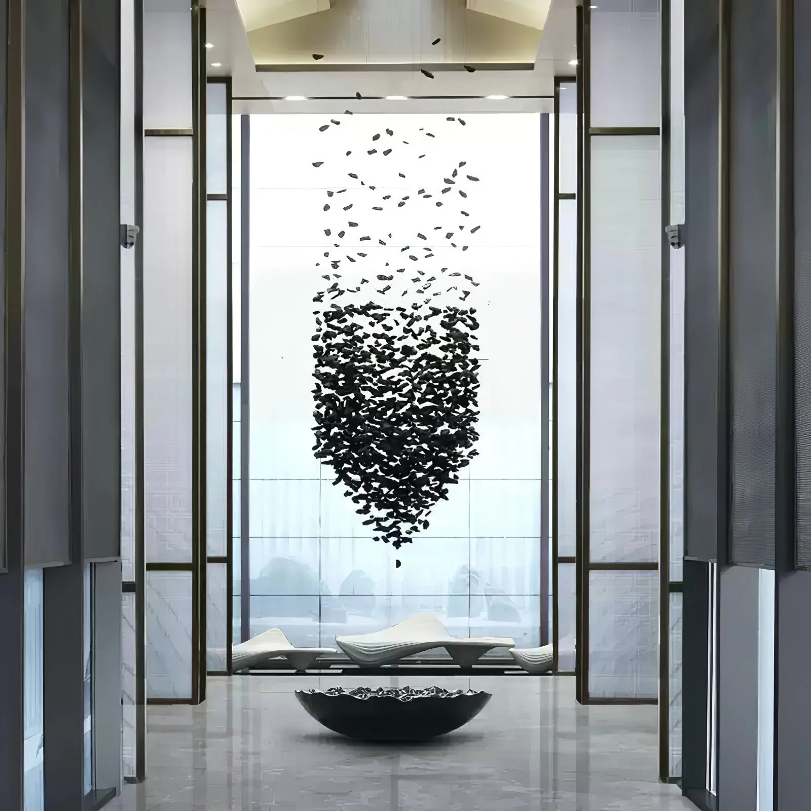 Arsilus Charcoal Stone Cascade Chandeliers for Artistic Space - Image 25