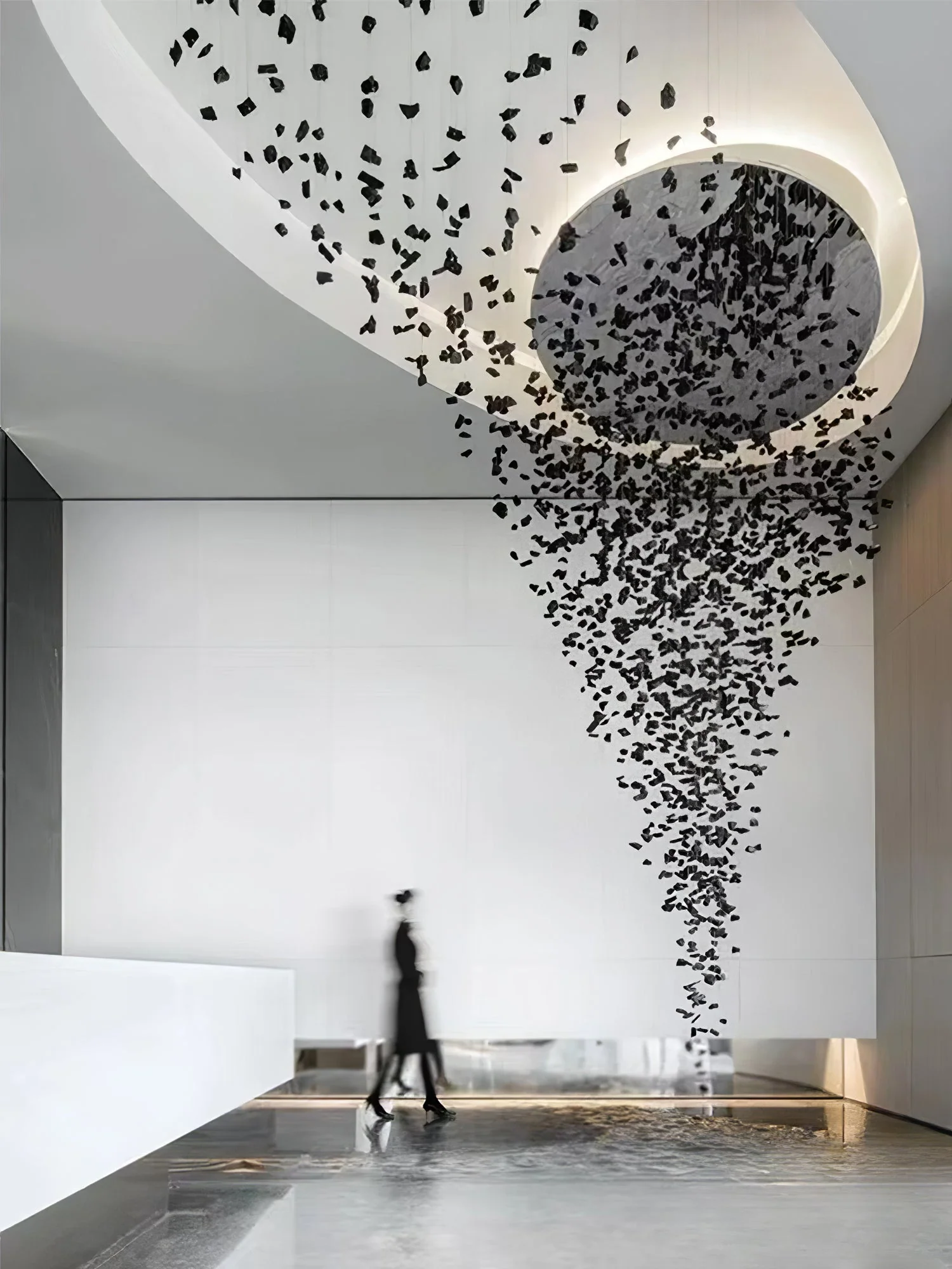 Arsilus Charcoal Stone Sculptural Chandelier Orbicular - Image 21