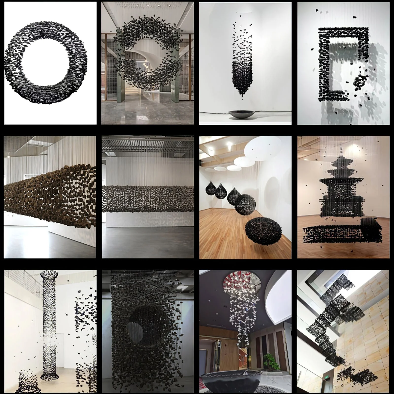 Arsilus Charcoal Stone Sculptural Chandelier Orbicular - Image 22