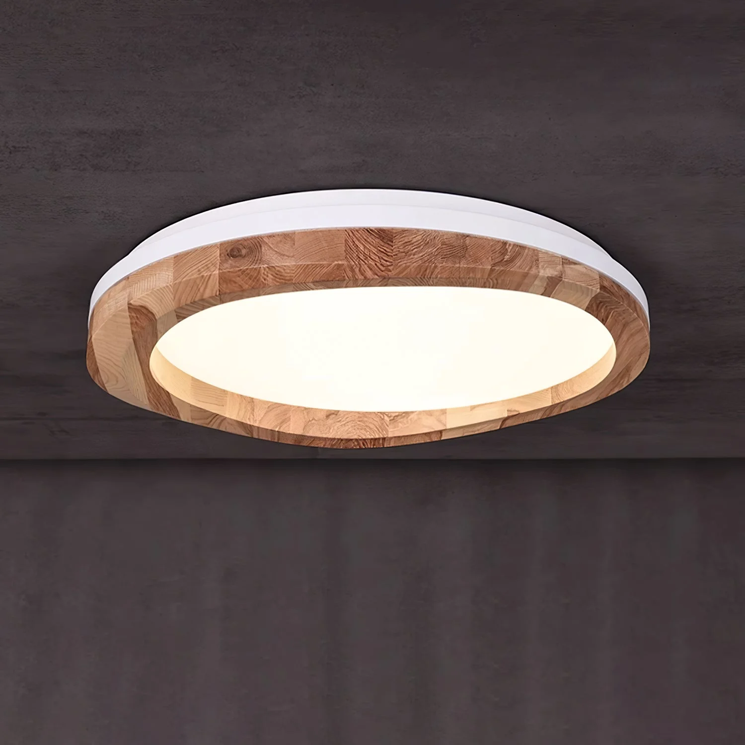 Artalis Walnut Wood Flush Mount - Image 12