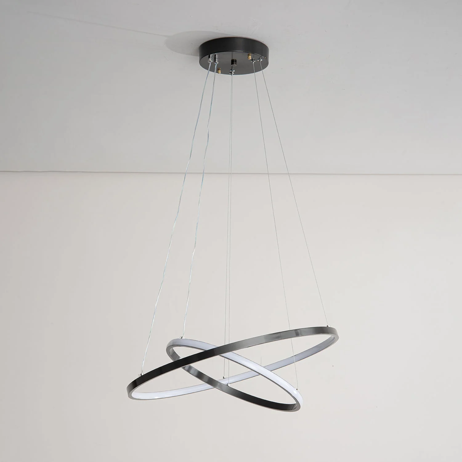 Arthaila Modern Minimalist Rings Brass Plastic Chandelier - Image 11