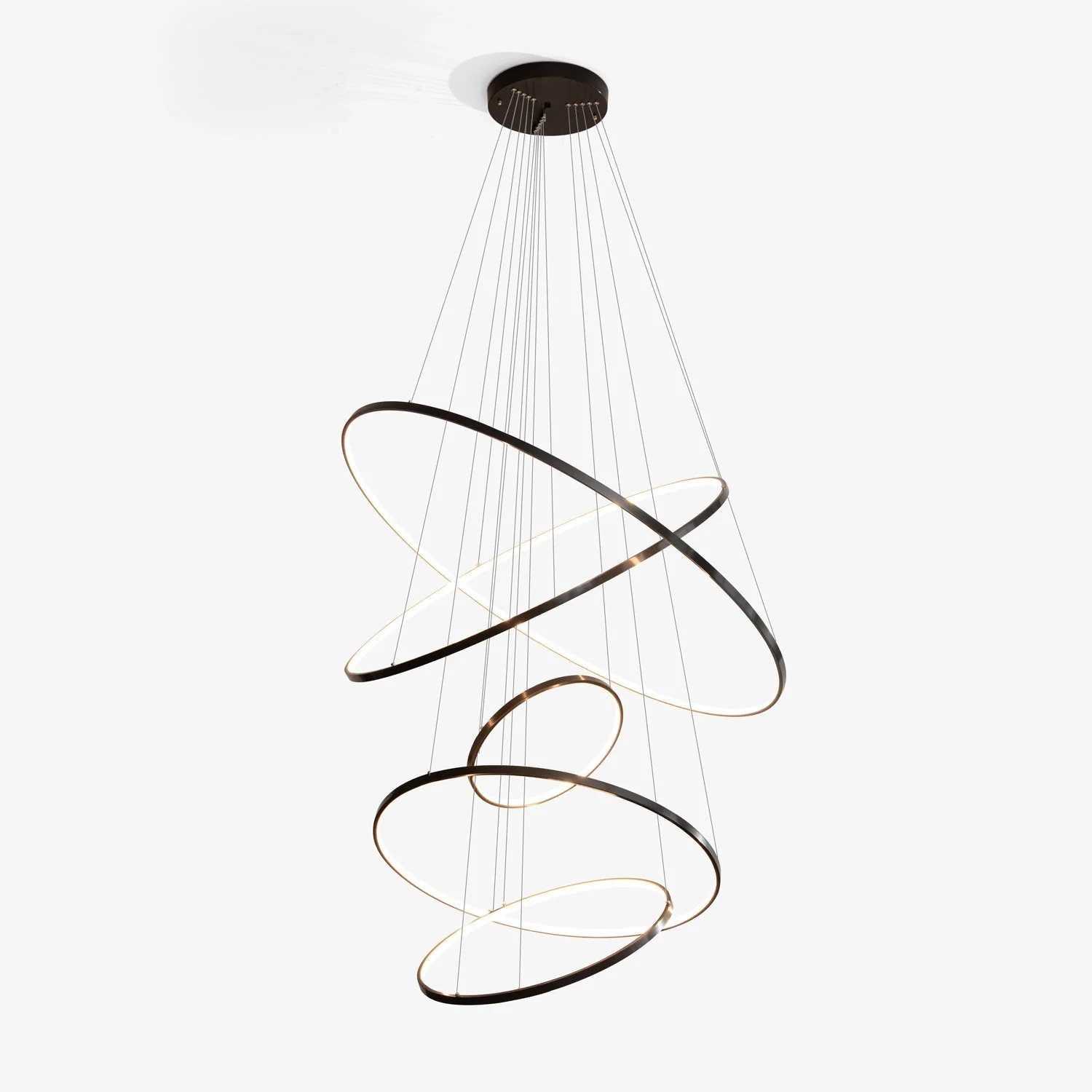 Arthaila Modern Minimalist Rings Brass Plastic Chandelier - Image 13
