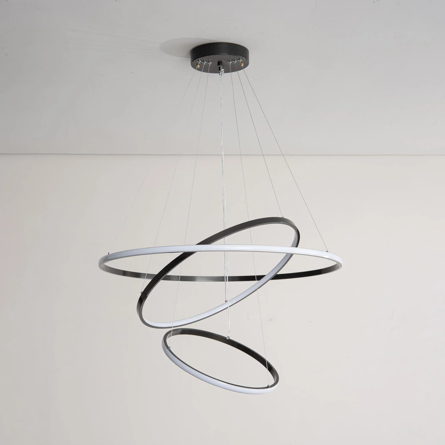 Arthaila Modern Minimalist Rings Brass Plastic Chandelier - Image 24
