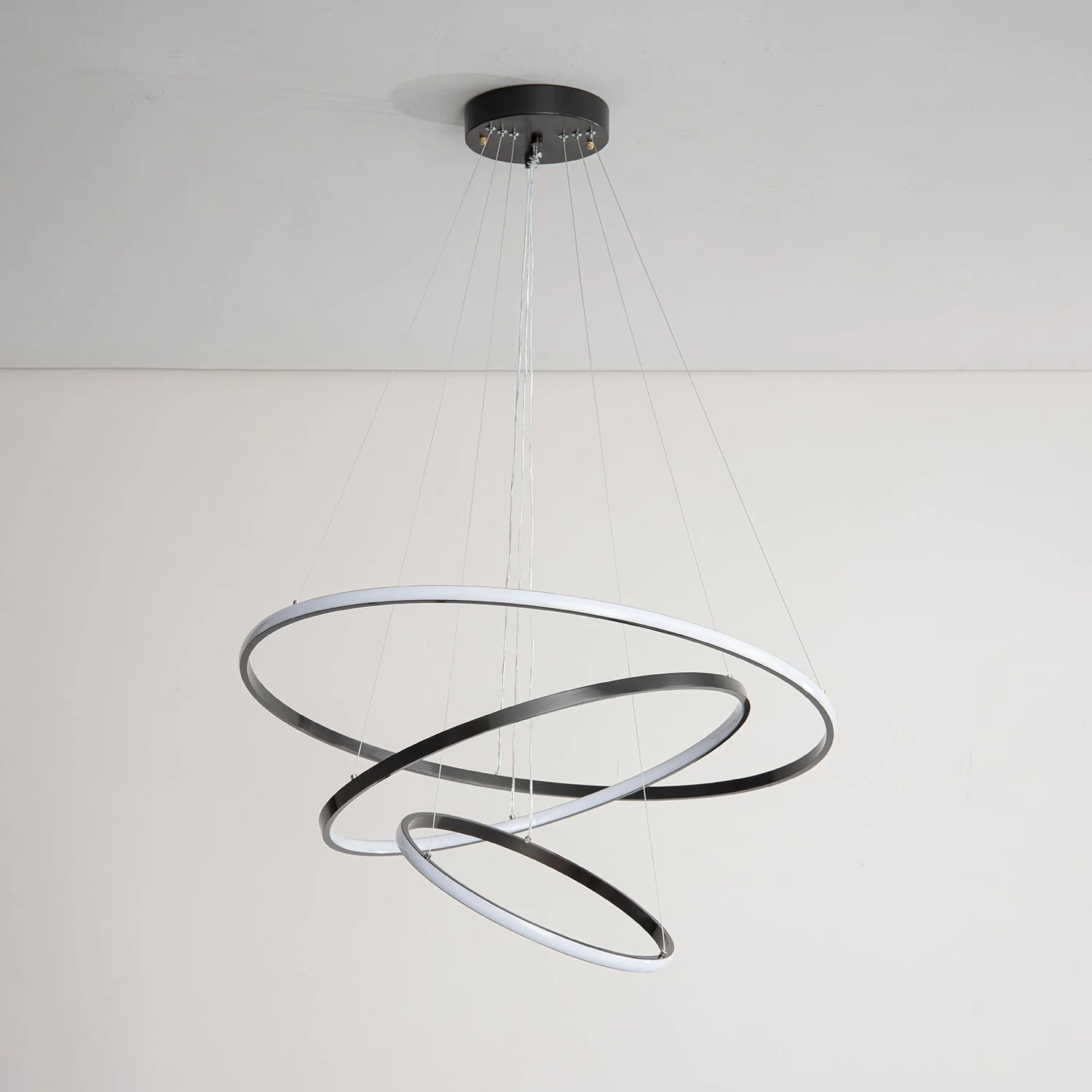 Arthaila Modern Minimalist Rings Brass Plastic Chandelier - Image 27
